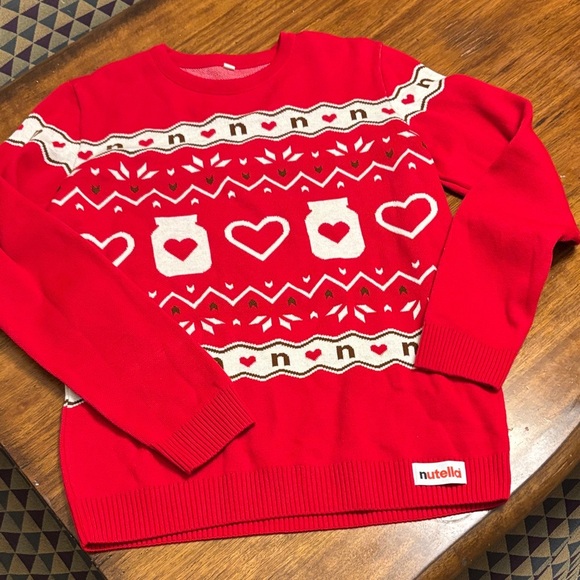Nutella Other - Limited Edition Vintage Nutella Holiday Red Crewneck Sweater for Men XL